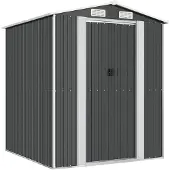 vidaXL Tuinschuur 192x191x223 cm gegalvaniseerd staal antracietkleurig