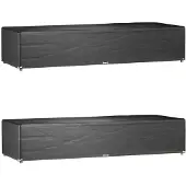 vidaXL Ligbedhoezen 2 st met 12 oogjes 205x75x40 cm polyetheen