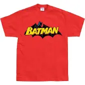 DC Comics Batman Heren Tshirt -M- Retro Logo Rood