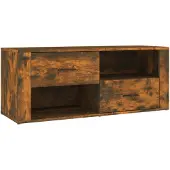 vidaXL Tv-meubel 100x35x40 cm bewerkt hout gerookt eikenkleurig