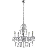 LUCANDE Kroonluchters , Solveig, dimbare, Metallic, Woonkamer, Kristal, Antiek