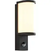LUCANDE LED-wandlamp buiten met bewegingssensor Jokum, alu / grijs / zink, Aluminium, Modern, LED wandlamp buiten