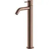 Hotbath Archie AR003H Wastafelkraan Hoog RVS 316 - Geborsteld Koper PVD - Zonder Waste - RVS 316 - Kranen, Wastafelkranen, Opbouw Wastafelkranen