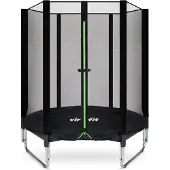 VirtuFit Kindertrampoline met Veiligheidsnet - Zwart - 140 cm