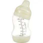 Difrax Babyfles Breed - 200 ml - Wit - 1 Stuk - S-fles - Anti Koliek