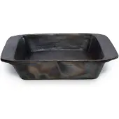 Bazar Bizar Ovenschaal Burned | terracotta zwart 37x28x14.8 cm ovenschalen | NADUVI