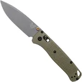 Benchmade Bugout S30V Tactical Grey Cerakote vouwmes, ranger green grivory