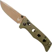 Benchmade Mini Adamas CruWear Flat Earth vouwmes, olijfgroen
