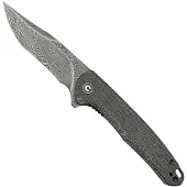 CIVIVI Mini Sandbar Damascus vouwmes, black micarta