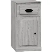 vidaXL - Bijzetkast - met - lade - 40x50x75 - cm - bewerkt - hout - grijs - sonoma - eiken