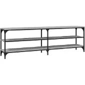 vidaXL Tv-meubel 160x30x50 cm bewerkt hout grijs sonoma eikenkleurig