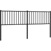 vidaXL Vervangend hoofdbord 180 cm metaal zwart