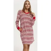 Italian Fashion | Alaska | dames nachthemd | Winter nachtjurkie | Noors patroon M