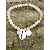 Heaven Eleven - Kralenarmband van Sunstone met schelp