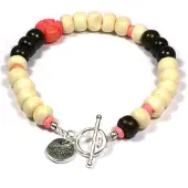 Heaven Eleven - dames armband - Ibiza - uitgevoerd met natuurstenen en verstelbare sluiting. (fits all)