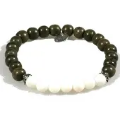 Heaven Eleven - heren armband - Frosted Agaat 8mm- 21cm (voor andere maten zie omschrijving)