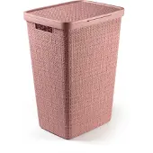 Curver Jute wasbox met deksel 58 liter rose dawn