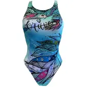 Turbo Brave Swimsuit Blauw 3XL Vrouw