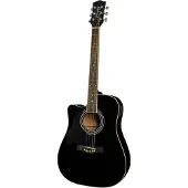 Richwood RD-12L-CEBK linkshandig zwart Cutaway - Akoestische gitaar voor linkshandigen