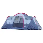 Sunny Tent voor 5-6 personen kampeertent 3 ruimtes polyester grijs