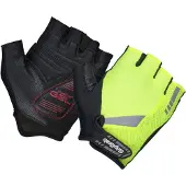 Gripgrab - ProGel Padded Korte Vinger Zomer Fietshandschoenen Wielrenhandschoenen met Padding - Geel Hi-Vis - Unisex - Maat XL