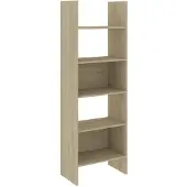 vidaXL Boekenkast 60x35x180 cm bewerkt hout sonoma eikenkleurig