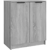 vidaXL Schoenenkast 59x35x70 cm bewerkt hout grijs sonoma eikenkleurig