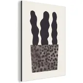 MuchoWow Wanddecoratie Metaal - Aluminium Schilderij Industrieel - Vaas - Planten - Bloemen - Pastel - 120x160 cm - Dibond - Foto op aluminium - Industriële muurdecoratie - Voor de woonkamer/slaapkamer