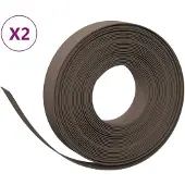 vidaXL Tuinranden 2 st 10 m 10 cm polyetheen bruin