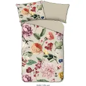 Descanso Dekbedovertrek Fiori Sand Satijn-140 x 200 / 220 cm | 1-Persoons