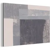MuchoWow Wanddecoratie Metaal - Aluminium Schilderij Industrieel - Vormen - Abstract - Verf - Geometrie - 90x60 cm - Dibond - Foto op aluminium - Industriële muurdecoratie - Voor de woonkamer/slaapkamer