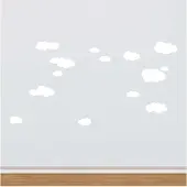 RoomMates White Clouds Decorative Vinile Groen
