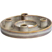 Bepurehome Handy Kaarsenhouder - Porselein - Grijs/Bruin - 5x21x21