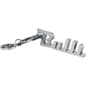 VW Collection - Volkswagen metalen sleutelhanger-ring sleutelaccessoire in T1 Bulli Bus-design (Bulli/zilver)