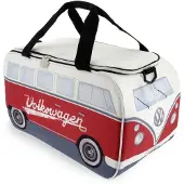Vw-collect VW Collection - Volkswagen geïsoleerde koel-warmte-thermo-picknick-lunchbox voor levensmiddelen in T1 Bulli Bus-design (petrol & bruin/25 l)