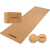 VirtuFit Premium Kurk Yoga Kit - 3-Delig - Ecologisch