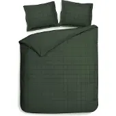 Heckett & Lane Dekbedovertrek Diamante Calla Green Satijn-260 x 200 / 220 cm | Extra Breed