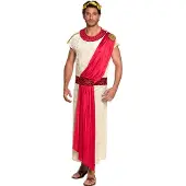 Boland kostuum Nero heren polyester rood/wit 3-delig | Maat 58,60