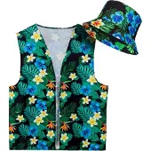 Boland Tropische Toerist Hoed En Vest Set