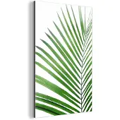 MuchoWow Wanddecoratie Metaal - Aluminium Schilderij Industrieel - Plant - Groen - Natuur - Wit - 20x30 cm - Dibond - Foto op aluminium - Industriële muurdecoratie - Voor de woonkamer/slaapkamer