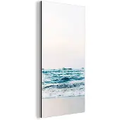 MuchoWow Wanddecoratie Metaal - Aluminium Schilderij Industrieel - Zee - Water - Natuur - Golven - Strand - 40x80 cm - Dibond - Foto op aluminium - Industriële muurdecoratie - Voor de woonkamer/slaapkamer