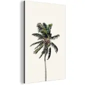 MuchoWow Wanddecoratie Metaal - Aluminium Schilderij Industrieel - Palmboom - Groen - Natuur - Bladeren - 60x90 cm - Dibond - Foto op aluminium - Industriële muurdecoratie - Voor de woonkamer/slaapkamer