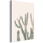 MuchoWow Wanddecoratie Metaal - Aluminium Schilderij Industrieel - Cactus - Plant - Groen - Natuur - 120x160 cm - Dibond - Foto op aluminium - Industriële muurdecoratie - Voor de woonkamer/slaapkamer
