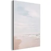 MuchoWow Wanddecoratie Metaal - Aluminium Schilderij Industrieel - Zee - Strand - Golven - Natuur - Zomer - 60x80 cm - Dibond - Foto op aluminium - Industriële muurdecoratie - Voor de woonkamer/slaapkamer