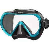 Tusa INO Duikmasker voor Volwassenen – Compact snorkelmasker met single lens en/compiler hypoallergene siliconen skirt, comfortabel en eenvoudig in gebruik – Zwart/Oranje – M1011QB OG