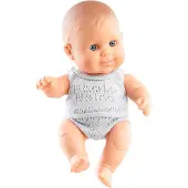 Paola Reina Puppegie Blank Jongen Gekleed (Met Ondergoed) 22Cm