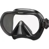 Tusa INO Duikmasker voor Volwassenen – Compact snorkelmasker met single lens en hypoallergene siliconen skirt, comfortabel en eenvoudig in gebruik – Zwart – M1011QB BK
