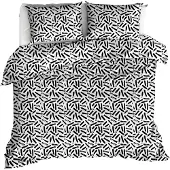 MOODIT Dekbedovertrek Odil Tinto Black-140 x 200 / 220 cm | 1-Persoons