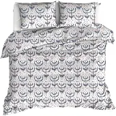 MOODIT Dekbedovertrek Odil Mia Stone Grey-260 x 200 / 220 cm | Extra Breed