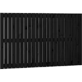 vidaXL Wandhoofdbord 140x3x90 cm massief grenenhout zwart